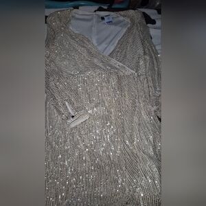 Lane Bryant Knee Length Sequins Dress Size 16